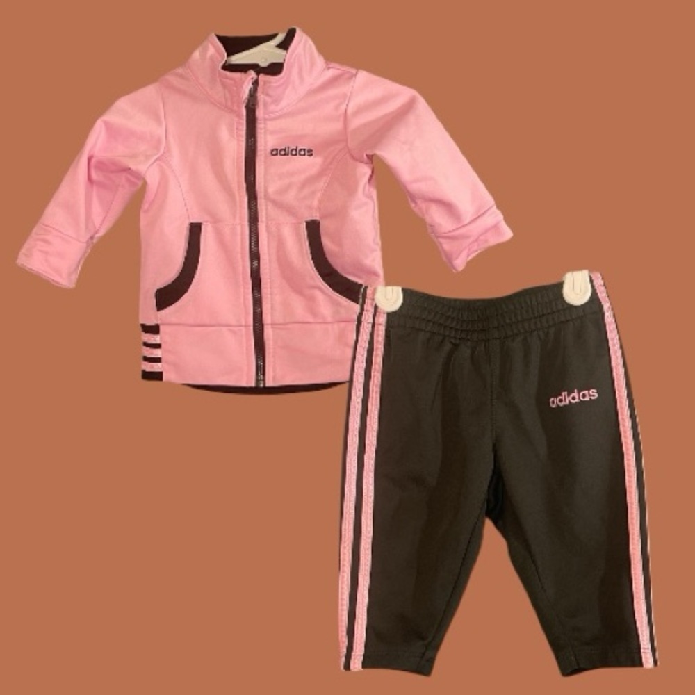Adidas Infant Girls 2-Piece Track Suit Size 3 Months